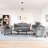 Living Room Couch 3 pcs Light Grey 201.5 x 74.5 x 74.5 cm 3385858