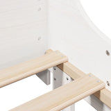 Bed Frame without Mattress White 100x200 cm Solid Wood Pine 3323783