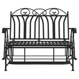 Glider Bench Black Steel Medium Glider Bench Rectangular 318833