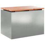 Garden Bench Silver 60 x 40 x 43 cm Galvanised steel 874896