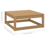 ZNTS 7 Piece Garden Lounge Set Solid Pinewood 3076127