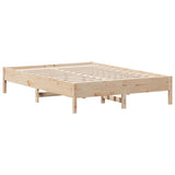 Bed Frame without Mattress 150x200 cm King Size Solid Wood Pine 842694