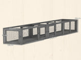 Cat Tunnel, 250cm Extra Long Wooden Cat Play Tunnel with 8 Doors, L-shape/Rectangle, Outdoor Cat T3398P553479