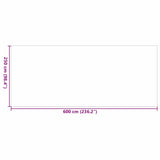 Outdoor Rug Geometric ARAKIL Grey and White 600 x 250 cm 42003471