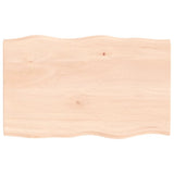 Table Top 80x50x2 cm Untreated Solid Wood Oak Live Edge 363875