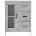 Highboard Concrete Grey 69.5x34x180 cm Engineered Wood 3198597
