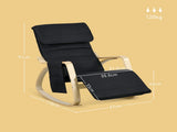 Rocking Lounge Chair Recliner Relaxation Lounging Relaxing Seat with Adjustable Footrest, Side T3398P330350