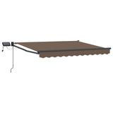 Manual Retractable Awning with LEDs Taupe 3426362