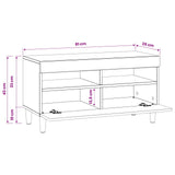 LED TV Cabinet Concrete Grey Engineered Wood 896778