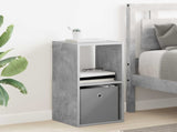 Bedside Table 2 pcs Concrete Grey 30.5 x 27 x 59.5 cm 8000619