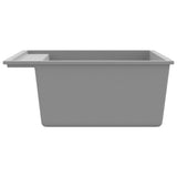 Kitchen Sink with Overflow Hole Grey Granite 147062