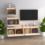 TV Cabinets 4 pcs Solid Wood Pine 3100144