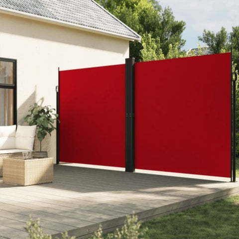ZNTS Retractable Side Awning Red 220x1200 cm 4004867