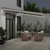 Manual Retractable Awning with LED Anthracite&White 500x350 cm 3215801