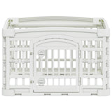 4 Panel Dog Playpen White 63 x 63 x 40 cm Plastic 42027213