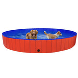 Foldable Dog Swimming Pool Red 300x40 cm PVC 92601