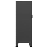 Storage Chest Anthracite Metal 70 x 40 x 115 cm Doors 339623