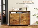 Shoe Storage Cabinet with 4 Flip Drawers and Open Shelf - Rustic Brown T3398P377993