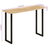 Console Table with Live Edge 105x33x76 cm Solid Wood Mango 372765
