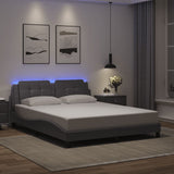 Bed Frame with LED without Mattress "Zadar" Grey 160x200 cm 3214120