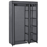 282423 Folding Wardrobe Grey 110x45x175 cm Fabric