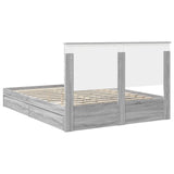 Storage Bed Grey Sonoma 150 x 200 cm Engineered Wood 3411199