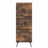 Drawer Cabinet Smoked Oak 33 x 34.5 x 90 cm Engineered Wood 895540
