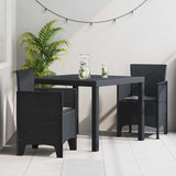 Garden Dining Set 3 pcs Anthracite Polypropylene 3378675