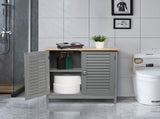2 Hundred Page Doors MDF Spray Paint Bathroom Cabinet Gray 76520309