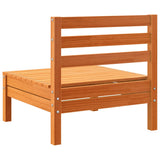 Garden Sofa Armless Wax Brown Solid Wood Pine 837995