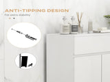 Freestanding Bathroom Cabinet, High Gloss Storage Cabinet with Doors and Adjustable Shelf, 60 x 30 x T3398P330430