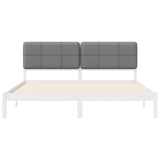 Bed Frame with Upholstered Headboard Black 200 x 200 cm 3398076