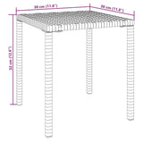 Sun Lounger With Table Set of 3 Brown 317642