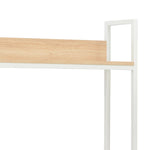 ZNTS Computer Desk White and Oak 120x60x138 cm 20255