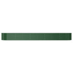 Garden Raised Bed Galvanised Steel 368x80x36 cm Green 318928