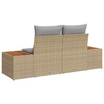 Garden Sofa Beige 184 x 62 x 85cm Poly Rattan 42006815