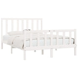 Bed Frame without Mattress White 160x200 cm Solid Wood 3106844