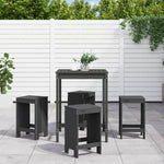 5 Piece Garden Bar Set Grey Solid Wood Pine 3157741