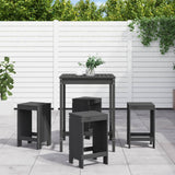 5 Piece Garden Bar Set Grey Solid Wood Pine 3157741