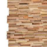 3D Wall Cladding Panels 10 pcs 1.08 m Solid Teak Wood 326178
