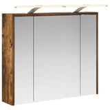 Bathroom Mirror Cabinet Smoked Oak 73.5 x 16 x 62.5 cm 889179