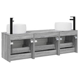 Bathroom Cabinet Set 3 pcs Grey Sonoma 49 x 44.5 x 66 cm 3405773