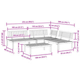 Pallet Sofa Set Natural wood Solid Acacia wood Large Modular 3209303