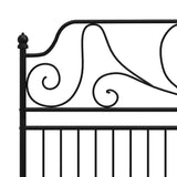 Bed Frame without Mattress Black Metal 200x200 cm 324859