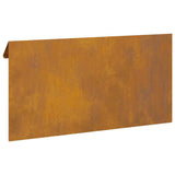 Snail Fence 16 pcs Rusty 50 x 3.5 x 25 cm Weathering Steel 874857