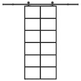 Sliding Door with Hardware Set 90x205 cm ESG Glass&Aluminium 3332843