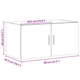 Wall Cabinet Sonoma Oak 80x42.5x40 cm Engineered Wood 846126