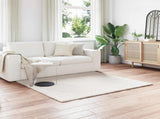 Anti-Slip Faux Rabbit Fur Rug OLITE Cream 160 x 160 cm 42021664