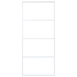 Sliding Door ESG Glass and Aluminium 90x205 cm White 151660