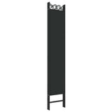 6-Panel Room Divider Black 240x220 cm Fabric 350177